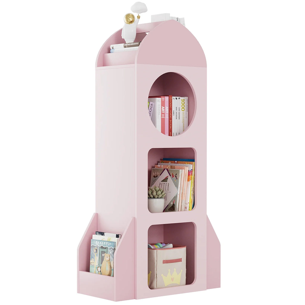 Pirecart Kids Bookshelf 3 - Tier Wooden Kids Bookcase with Toy Storage for Bedroom, Playroom, Nursery, Blue