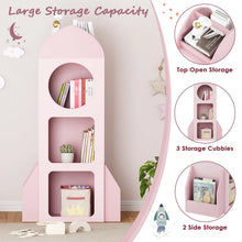 Load image into Gallery viewer, Pirecart Kids Bookshelf 3 - Tier Wooden Kids Bookcase with Toy Storage for Bedroom, Playroom, Nursery, Blue