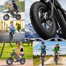 Load image into Gallery viewer, 1500W MTB Electric Bicycle 48V 20ah Removable Battery E - Bike，electric Bike for Adults 20" Fat Tire Electric Motorcycle, Shimano 7 Speed Full Suspension Mountain Bike UL2849