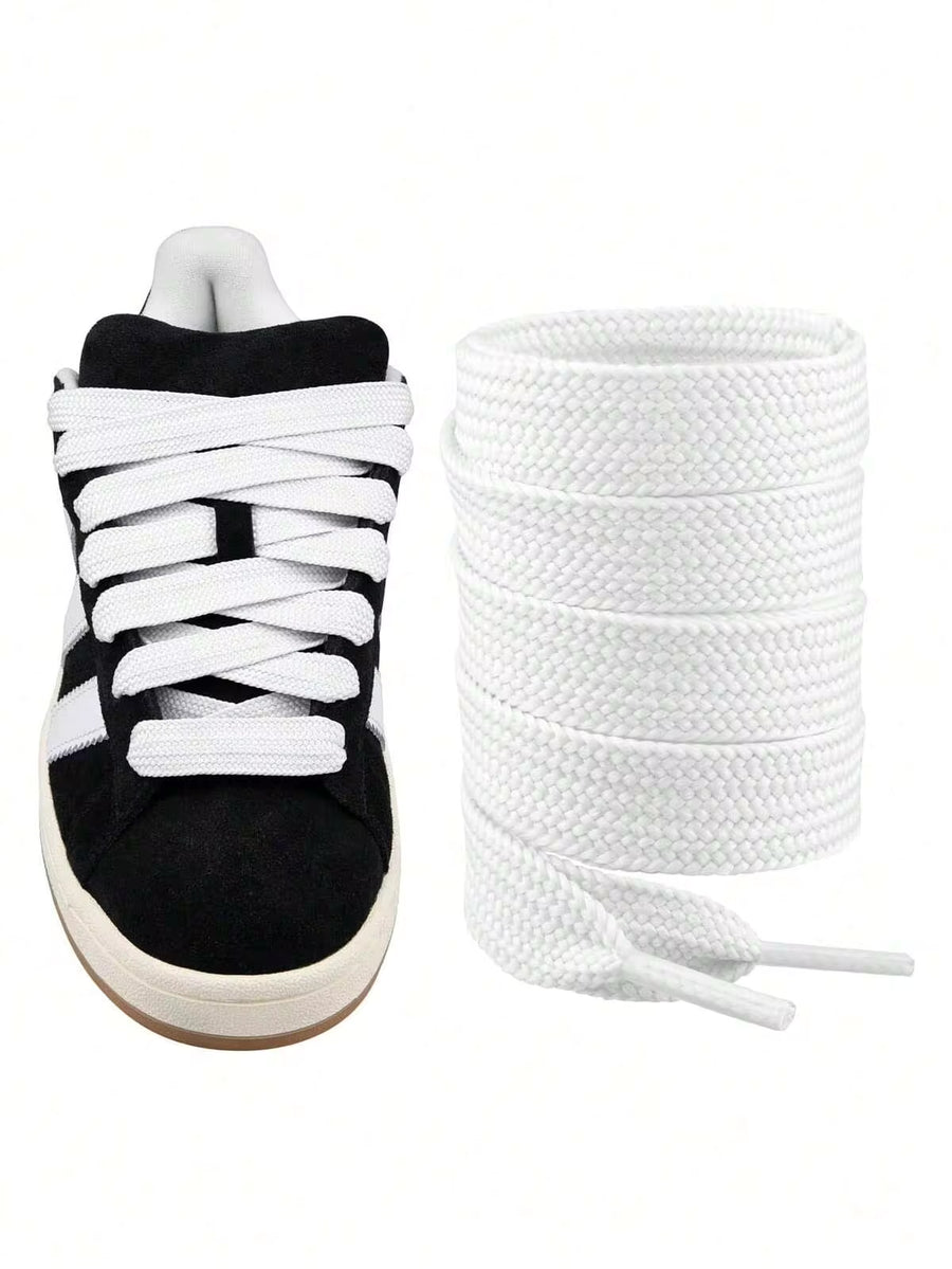 1 Pair 120cm/47.24 Inch Flat Shoelaces For Sports Shoes, Unisex For Women Men Sneakers Shoes, Casual Shoes,White Shoes,Basketball Shoes,Trainers Running Shoes Summer