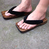 Women's Japanese-Inspired Wooden Platform Slide Sandals, Minimalist Flat Slip-On Shoes For Summer, Beach, Vacation & Resort Wear