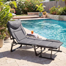Load image into Gallery viewer, Tangkula 3 in 1 Lounge Chair Outdoor Patio Folding Chaise Lounge Chair Heavy Duty Metal Frame