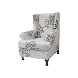 NILUOH Wing Chair Slipcovers 2 Pieces Stretch Spandex Wingback Chair Covers Sofa Slipcover Printing Wingback Armchair Slipcovers Furniture Protector