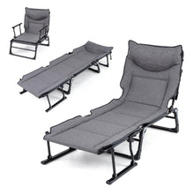 Load image into Gallery viewer, Tangkula 3 in 1 Lounge Chair Outdoor Patio Folding Chaise Lounge Chair Heavy Duty Metal Frame