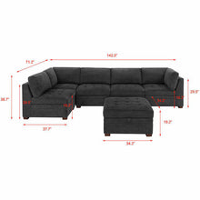 Load image into Gallery viewer, Thomasville Tisdale Fabric Sectional with Storage Ottoman