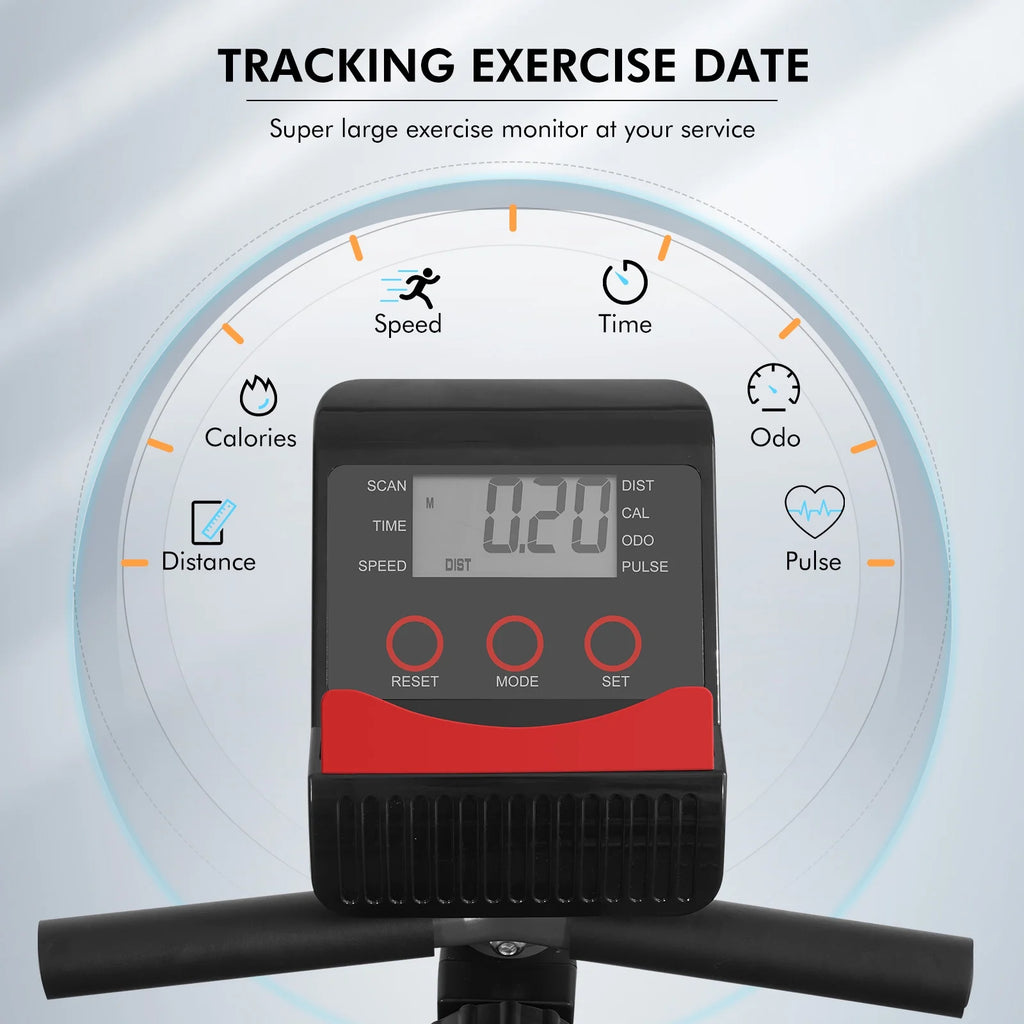 Maxkare Recumbent Exercise Bike for Home Stationary Bike Sturdy Quiet 8 Levels Recumbent Bikes Large Comfortable Seat Heart Rate Handle & Ipad Holder for Gym Seniors Adults