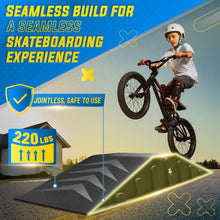 Load image into Gallery viewer, Yes4all Single - Piece Skateboard Ramp, Bike Ramp, Skate Ramp - Design for Beginners, More Durable, Safe, Capacity 220 lb