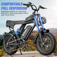 Load image into Gallery viewer, 1500W MTB Electric Bicycle 48V 20ah Removable Battery E - Bike，electric Bike for Adults 20" Fat Tire Electric Motorcycle, Shimano 7 Speed Full Suspension Mountain Bike UL2849