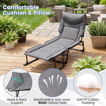 Load image into Gallery viewer, Tangkula 3 in 1 Lounge Chair Outdoor Patio Folding Chaise Lounge Chair Heavy Duty Metal Frame