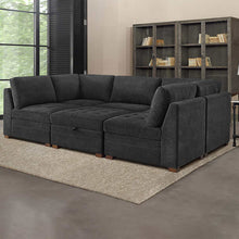 Load image into Gallery viewer, Thomasville Tisdale Fabric Sectional with Storage Ottoman