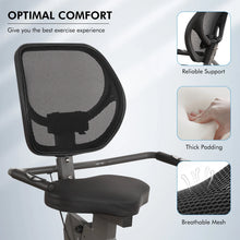 Load image into Gallery viewer, Maxkare Recumbent Exercise Bike for Home Stationary Bike Sturdy Quiet 8 Levels Recumbent Bikes Large Comfortable Seat Heart Rate Handle &amp; Ipad Holder for Gym Seniors Adults