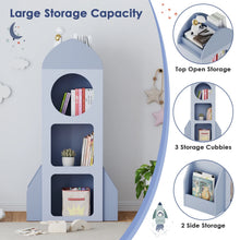 Load image into Gallery viewer, Pirecart Kids Bookshelf 3 - Tier Wooden Kids Bookcase with Toy Storage for Bedroom, Playroom, Nursery, Blue