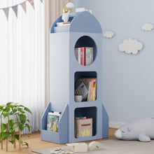 Load image into Gallery viewer, Pirecart Kids Bookshelf 3 - Tier Wooden Kids Bookcase with Toy Storage for Bedroom, Playroom, Nursery, Blue