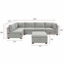 Load image into Gallery viewer, Thomasville Tisdale Fabric Sectional with Storage Ottoman