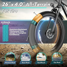 Load image into Gallery viewer, Gocio 26" 4.0 Fat Tire Electric Bike for Adults, 500W Adults E Bike, 48V 13ah Removable Li - Ion Battery, Professional 7 - Speed, Electric Mountain Bicycle Beach Bike Snow Bike Ebike for Men